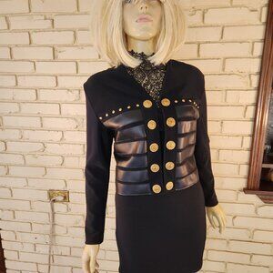 Susan Roselli Womens Black & Gold Dress Jacket Size 6